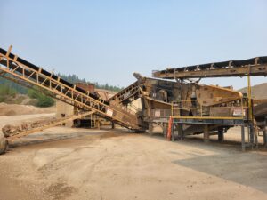 Aggregate machinery outside 