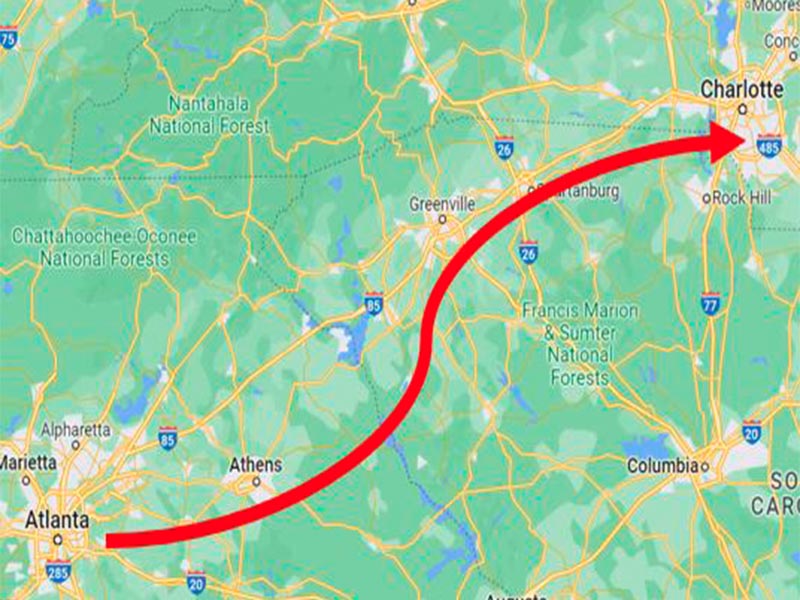 GA to NC